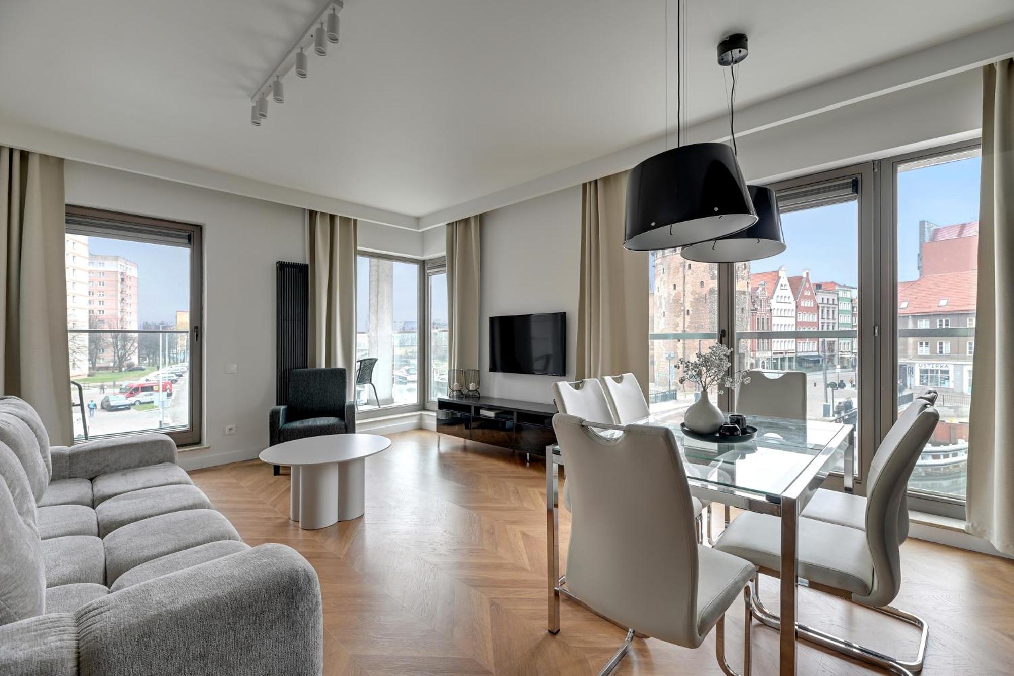Waterlane Riverside - Spa, Pool, Gym & Parking By Downtown Apartments Gdańsk Buitenkant foto