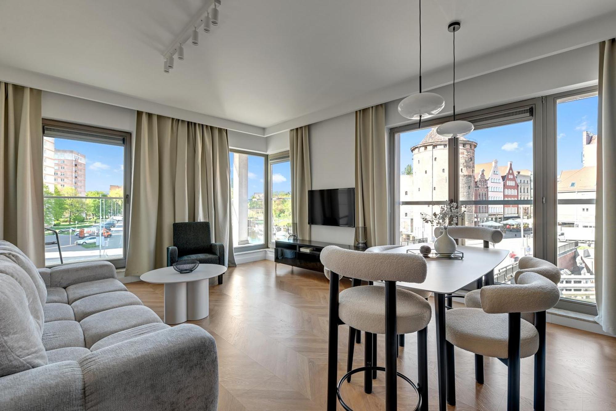 Waterlane Riverside - Spa, Pool, Gym & Parking By Downtown Apartments Gdańsk Buitenkant foto