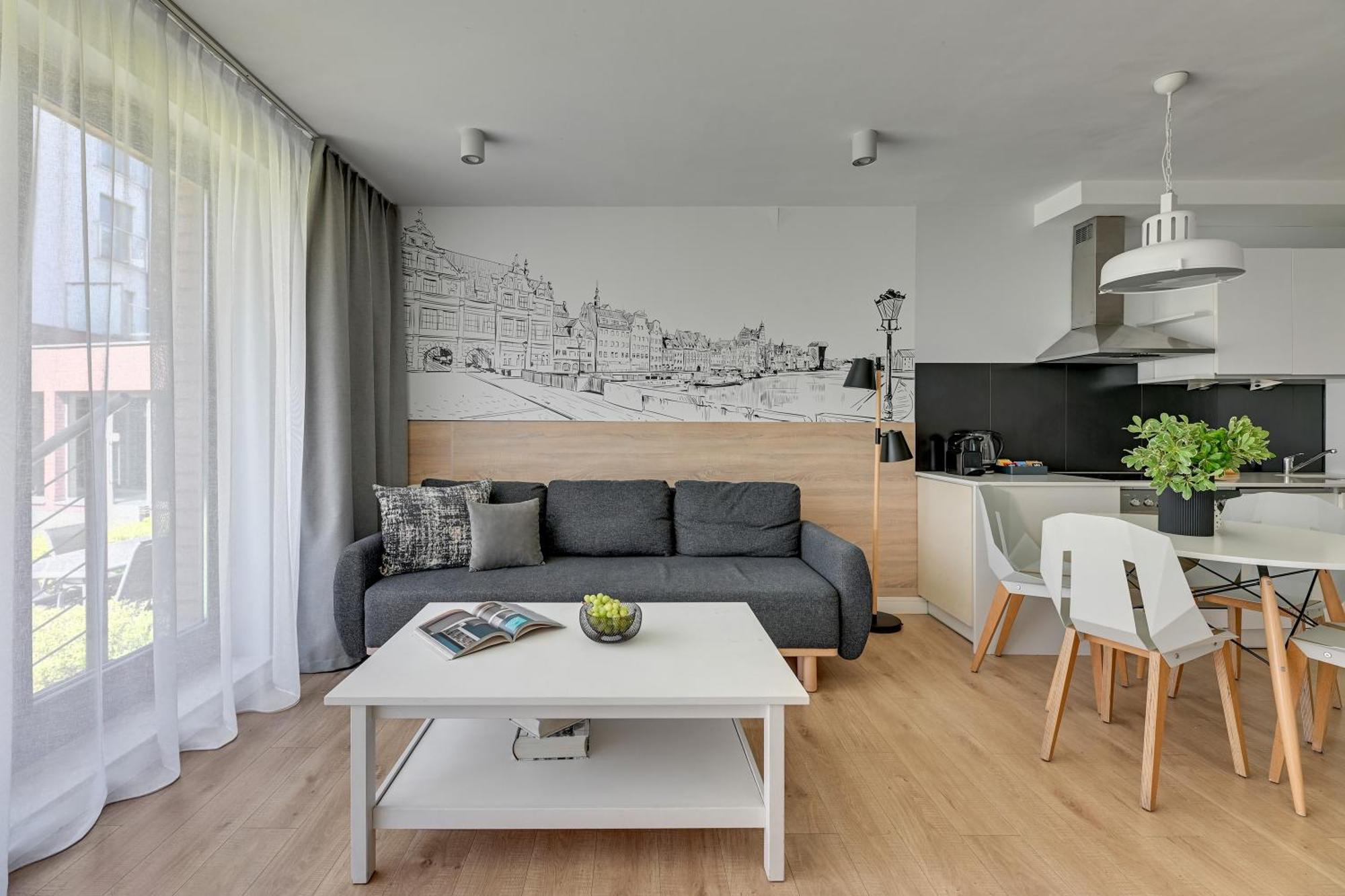 Waterlane Riverside - Spa, Pool, Gym & Parking By Downtown Apartments Gdańsk Kamer foto